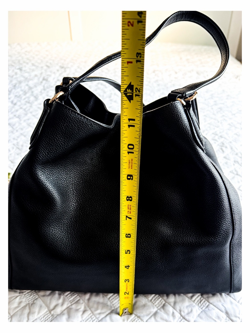 Coach Madison Phoebe Black Pebbled Leather Hobo Bag - Picture 12 of 13
